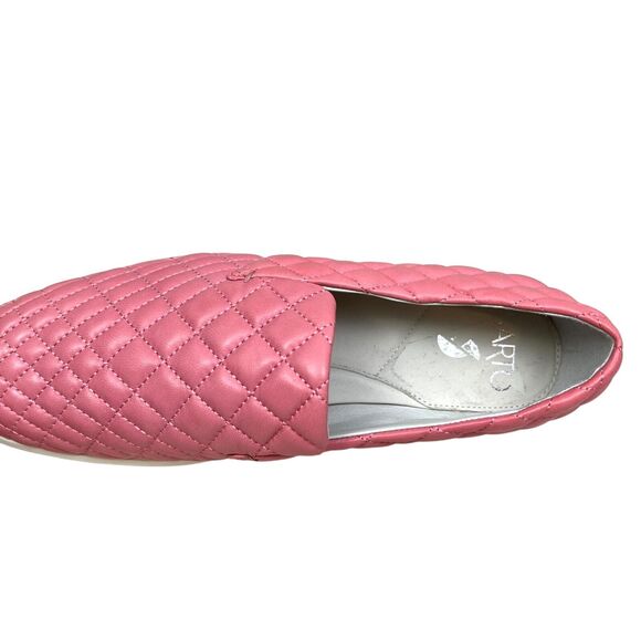 Sarto By Franco Sarto Women Sneaker Prato‎ Pink Quilted Leather Cushions Sz 8.5 - Picture 6 of 8